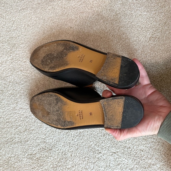 Gucci Black Mules with Gold Accent - Picture 4 of 4